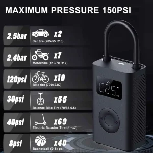 پمپ باد شیائومی مدل Mi Air Compressor 2 MJCQB06QW پمپ باد شیائومی مدل Mi Air Compressor 2 MJCQB06QW