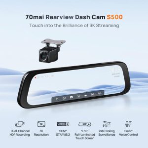 دوربین خودرو شیائومی مدل 70mai Rearview Dash Cam S500 Set
