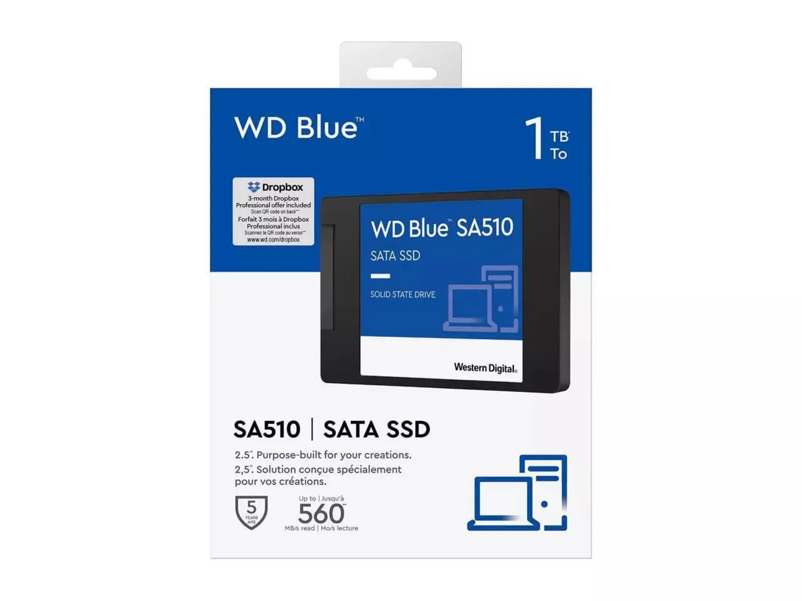 حافظه SSD اینترنال SATA III وسترن دیجیتال مدل WD BLUE SA510 ظرفیت 1 ترابایت