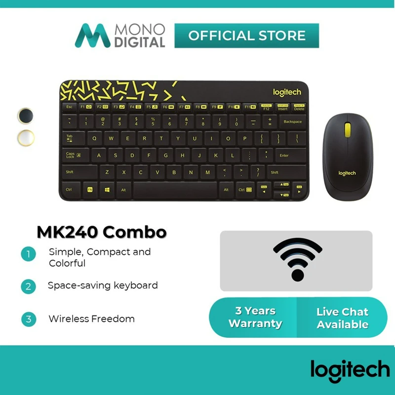 کیبورد و ماوس بیسیم لاجیتک مدل Logitech MK240